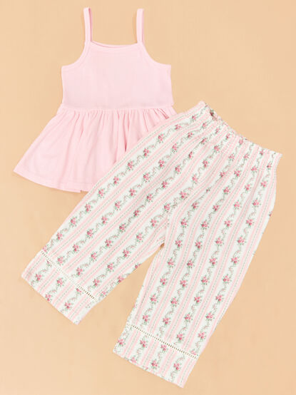 Emory Floral Top and Pants Set - TULLABEE