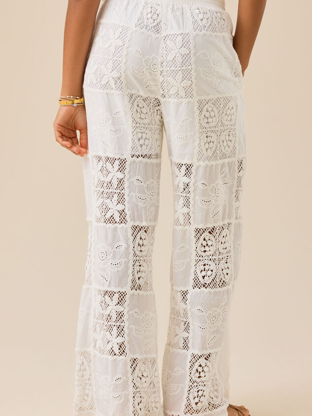 Hibiscus Patchwork Crochet Pant Detail 6 - TULLABEE