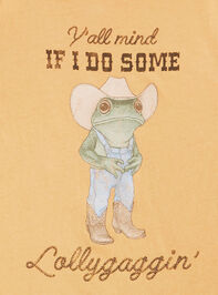 Lollygaggin Frog Tee Detail 2 - TULLABEE