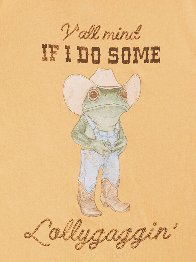 Lollygaggin Frog Tee Detail 2 - TULLABEE