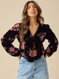 Lindsey Velvet Babydoll Top - TULLABEE