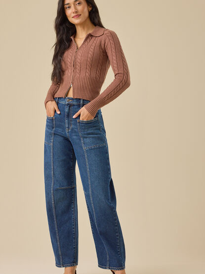 Anderson Cable Zip Cardigan - TULLABEE