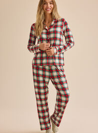 Harley Holiday Parent Pajama Set Detail 2 - TULLABEE