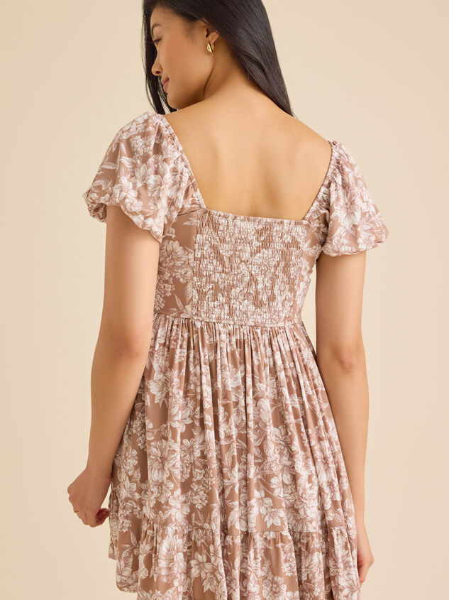 Collie Floral Mini Dress Detail 4 - TULLABEE