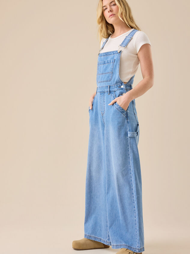 Brayden Wide Leg Overalls Detail 3 - TULLABEE