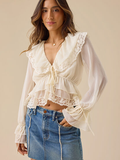 Ava Front Seam Denim Mini Skirt - TULLABEE
