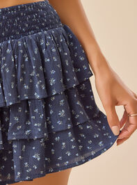 Roe Floral Mini Skirt Detail 3 - TULLABEE