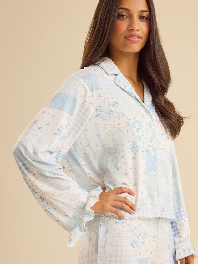 Junia Patchwork Sleep Top Detail 4 - TULLABEE