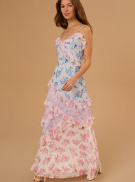 Olivia Floral Maxi Dress Detail 3 - TULLABEE