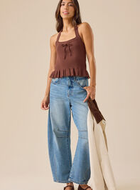 Arlowe Knit Peplum Top Detail 4 - TULLABEE