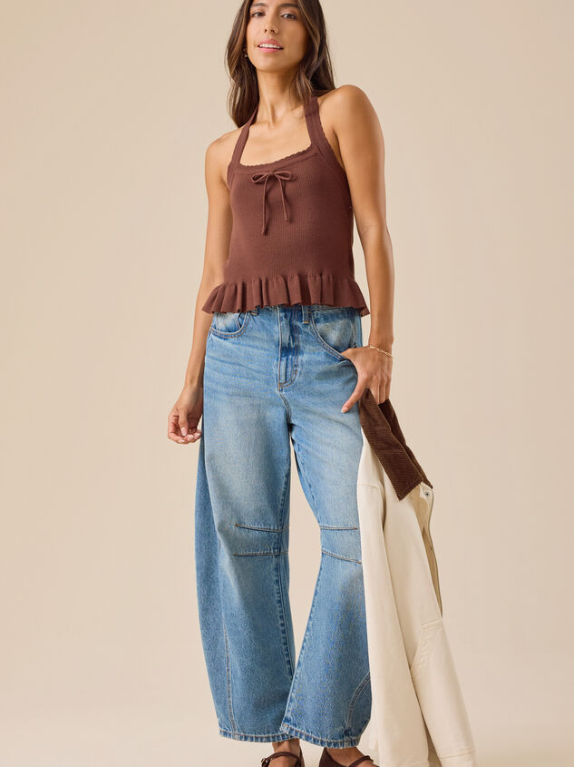 Arlowe Knit Peplum Top Detail 4 - TULLABEE