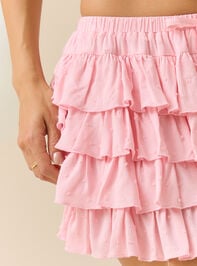 Claira Tiered Mini Skort Detail 3 - TULLABEE