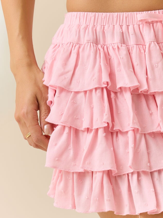 Claira Tiered Mini Skort Detail 3 - TULLABEE
