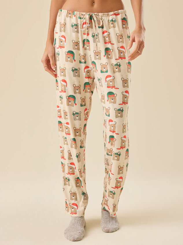 Beary Christmas Pajama Pant Detail 3 - TULLABEE