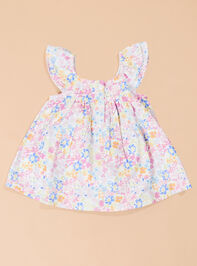 Trina Floral Meadow Toddler Dress Detail 3 - TULLABEE