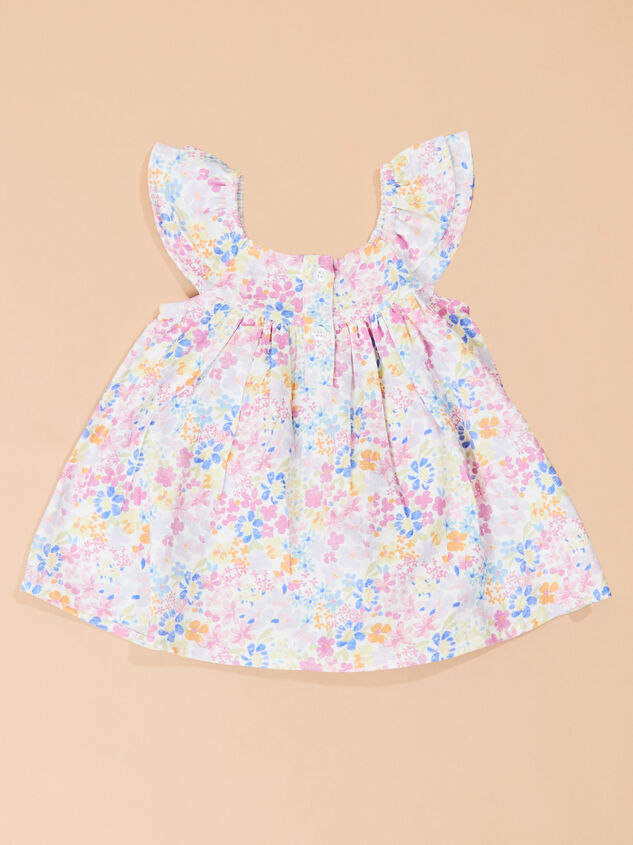 Trina Floral Meadow Toddler Dress Detail 3 - TULLABEE