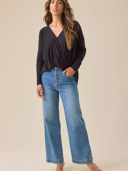 Christina Wrap Front Blouse - TULLABEE