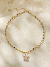 Colette Pearl Bow Charm Necklace - TULLABEE