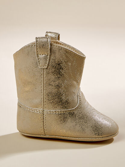 Baby girl gold boots store