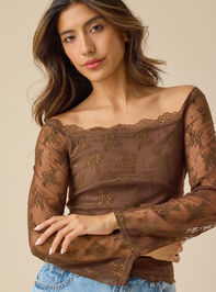 Vanessa Boat Neck Lace Top - TULLABEE