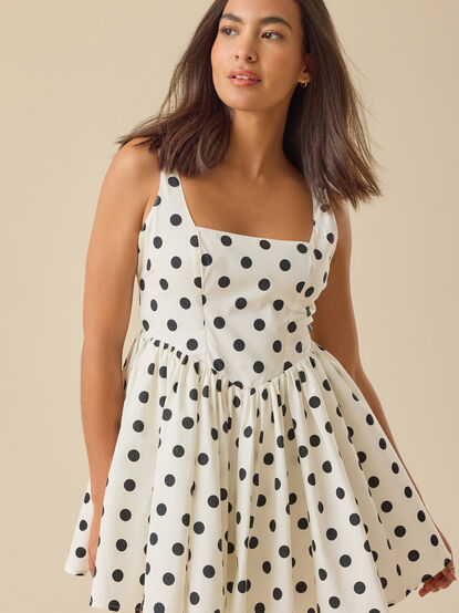 Coco Polka-Dot Mini Dress - TULLABEE