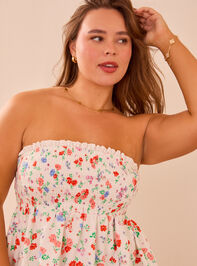 Carly Floral Smocked Tube Top Detail 3 - TULLABEE
