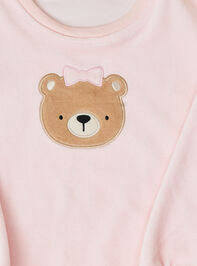 Blissful Bear Velour Top and Pants Set Detail 4 - TULLABEE