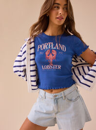 Maine Lobster Baby Tee Detail 4 - TULLABEE