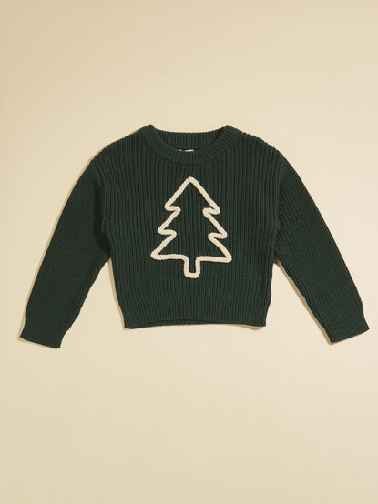 Christmas Tree Stitch Sweater - TULLABEE