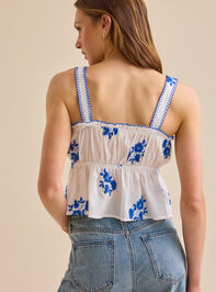 Emelie Floral Tank Top Detail 4 - TULLABEE