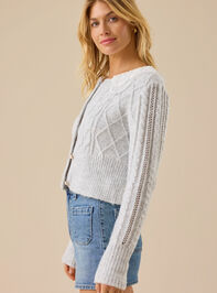 Amiee Lace Collar Cardigan Detail 3 - TULLABEE