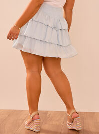 Dani Tiered Mini Skirt Detail 5 - TULLABEE