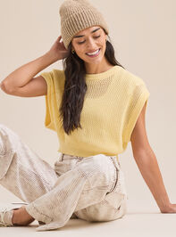 Juliette Open Weave Vest Detail 3 - TULLABEE