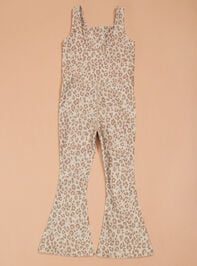 Lilah Leopard Flare Jumpsuit Detail 2 - TULLABEE