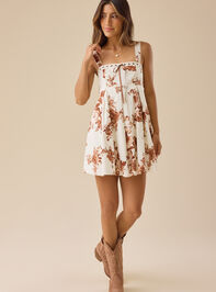 Bridget Floral Mini Dress Detail 2 - TULLABEE