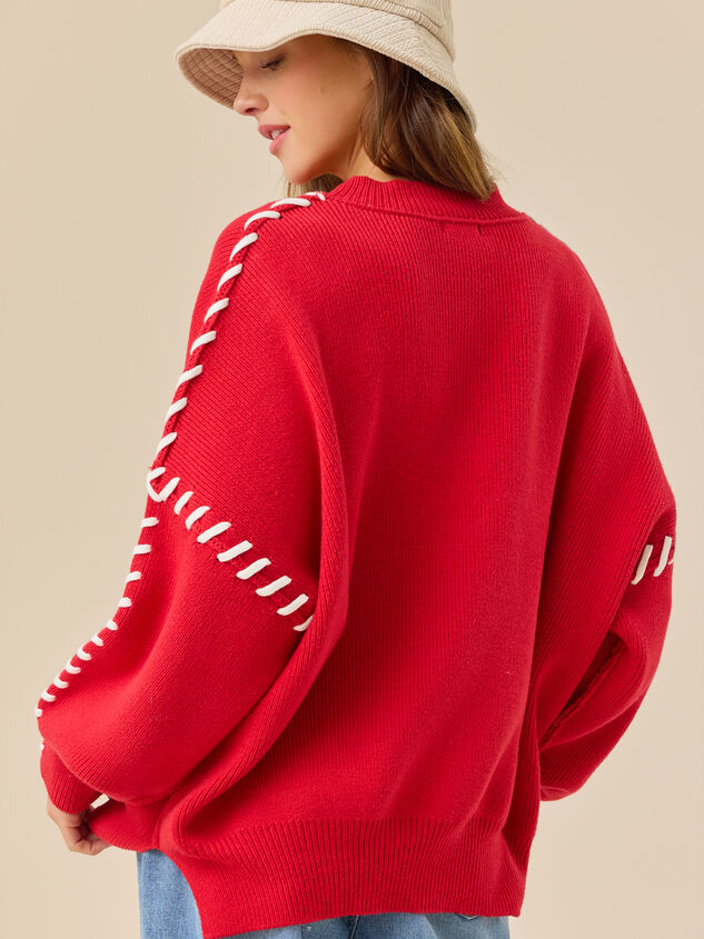 Paige Whipstitch Sweater Detail 7 - TULLABEE