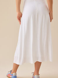 Lorrie Linen Midi Skirt Detail 4 - TULLABEE