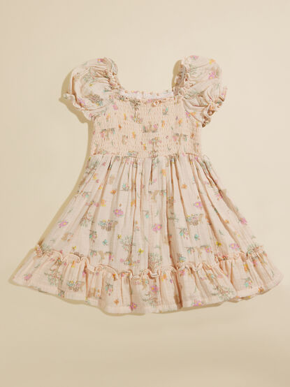 Erin Bunny Smocked Toddler Dress - TULLABEE