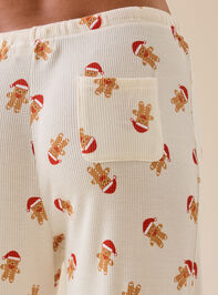 Gingerbread Santa Mama Lounge Pant Detail 7 - TULLABEE
