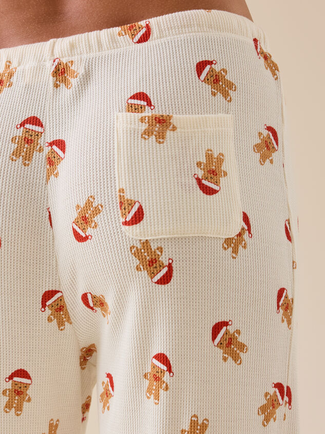 Gingerbread Santa Mama Lounge Pant Detail 7 - TULLABEE