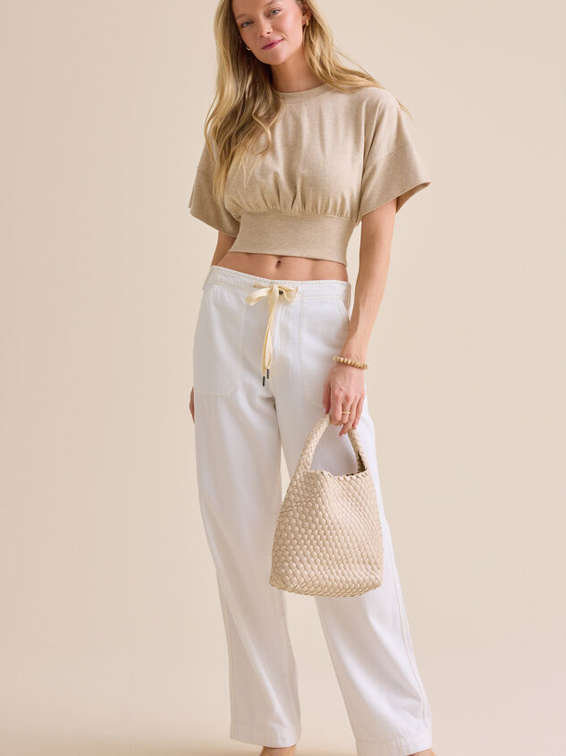 Millie Banded Hem Top Detail 3 - TULLABEE