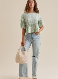 Wanda Ruffle Babydoll Top Detail 2 - TULLABEE