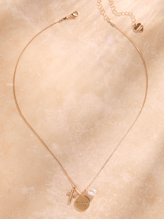 Jeremiah 29:11 Cross Necklace Detail 2 - TULLABEE