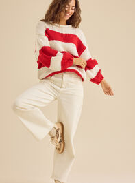 Fawn Striped Sweater Detail 3 - TULLABEE