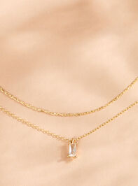 18K Gold Dainty Layered Charm Necklace - TULLABEE