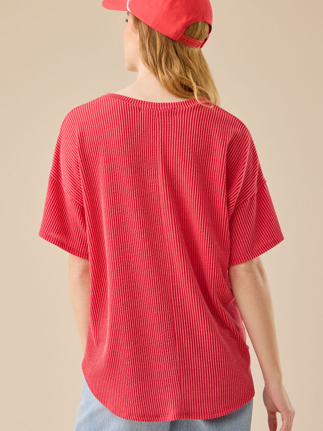 Alessia Ribbed Tunic Top Detail 4 - TULLABEE