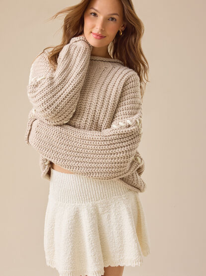Catelyn Whipstitch Sweater - TULLABEE