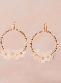 Layered Floral Dangle Earrings - TULLABEE