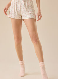 Eleanora Floral Lounge Short Detail 2 - TULLABEE