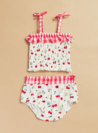 Rory Cherry Flower Top & Bloomer Set - TULLABEE